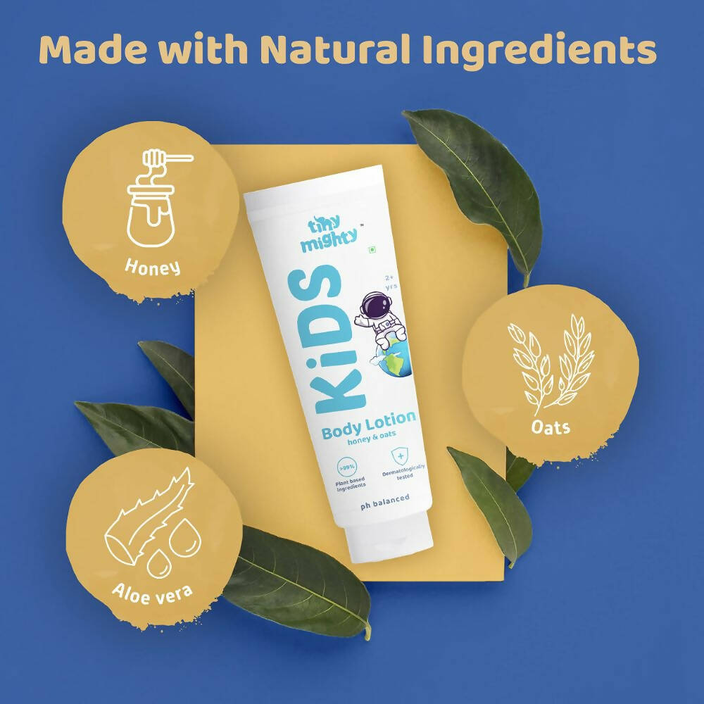 Tiny Mighty Plant Based And Natural Kids Shampoo, Body Lotion, Body Wash & Hair Oil Combo - Distacart