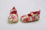 Thumbnail for Tiny Bugs Girls Flowral Print Infants Booties - Pink - Distacart