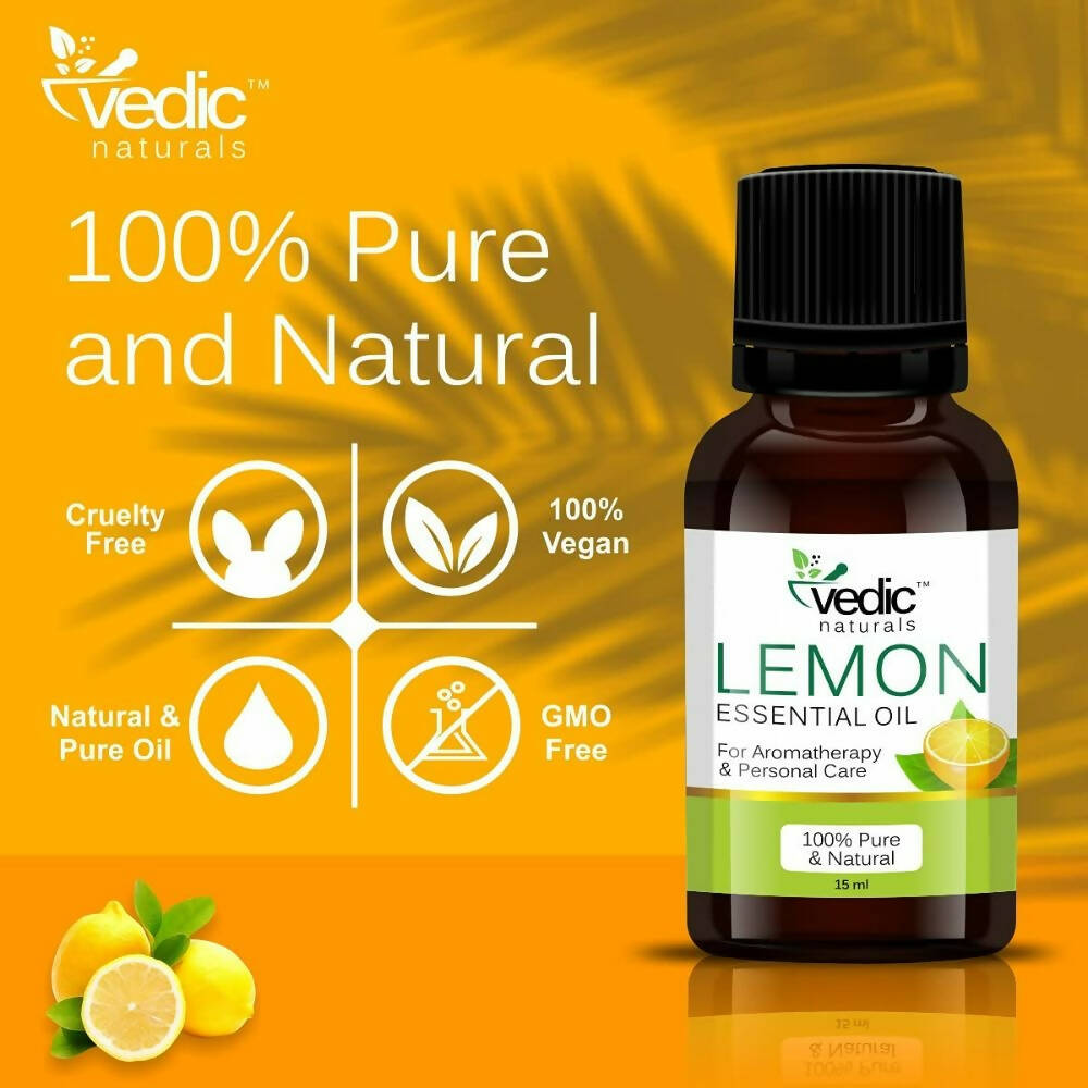 Vedic Naturals Lemon Essential Oil - Distacart