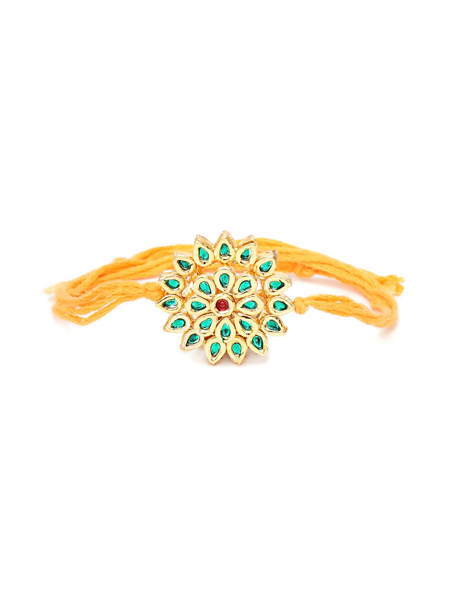 Designer kundan Rakhi - Ruby Raang - Distacart