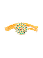 Thumbnail for Designer kundan Rakhi - Ruby Raang - Distacart