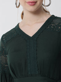 Thumbnail for NOZ2TOZ Women Summer Green Dress - Distacart