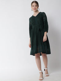 Thumbnail for NOZ2TOZ Women Summer Green Dress - Distacart