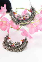 Thumbnail for Mominos Fashion Johar Kamal Peacock Design Chandbali Earrings - Distacart