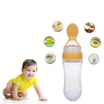 Thumbnail for Safe-O-Kid Easy Set of 2 Squeezy Silicone Food Feeder Spoon (Soft Tip) Bottle- Yellow- 90mL - Distacart