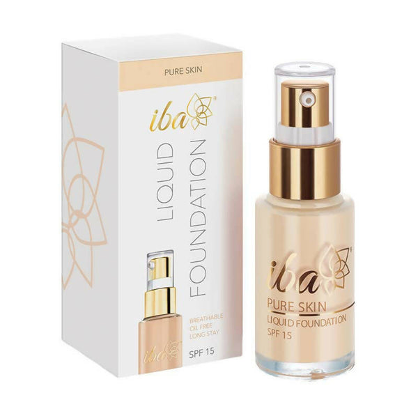 Iba Pure Skin Liquid Foundation SPF 15 - Snow White - Distacart