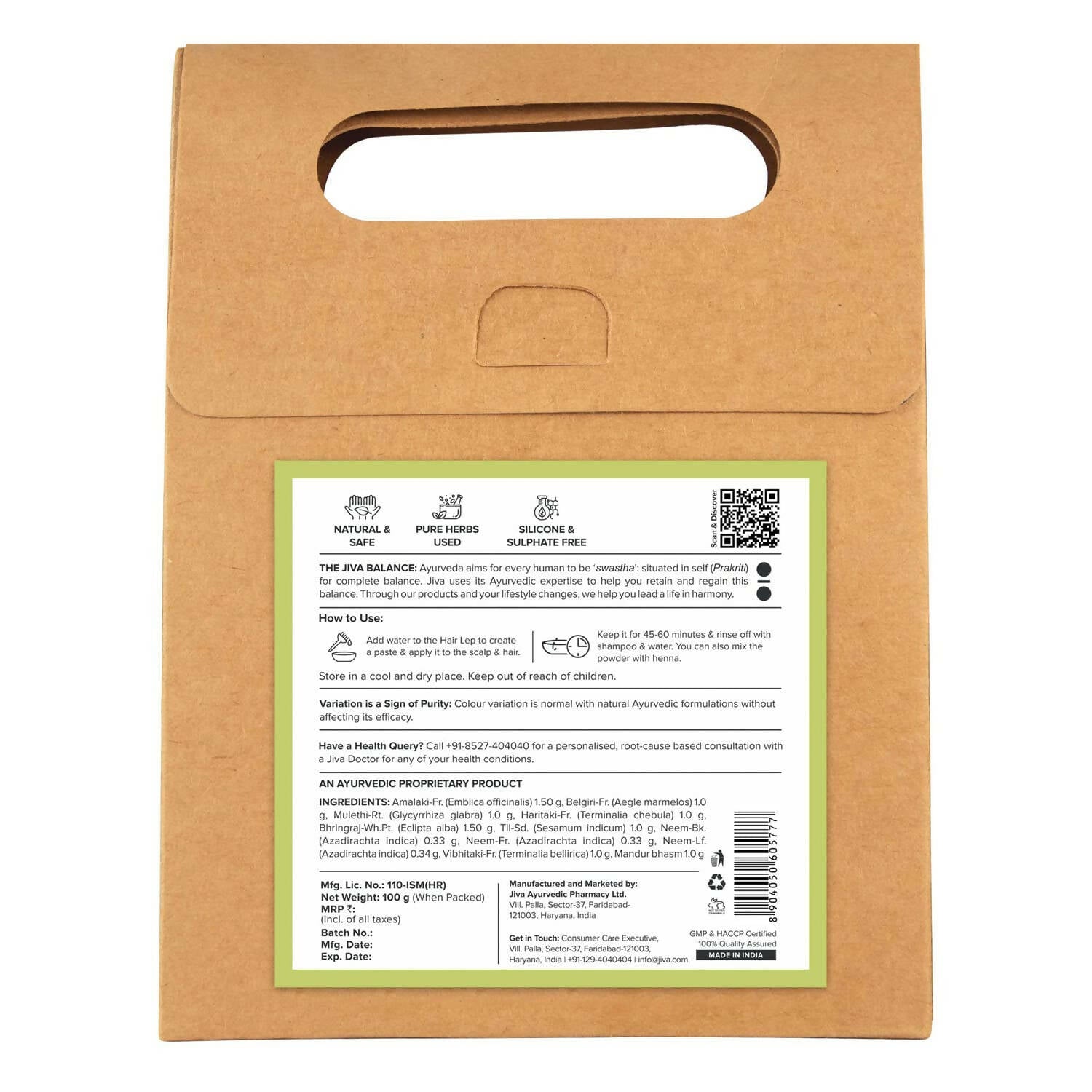 Jiva Ayurveda Hair Lep - Distacart