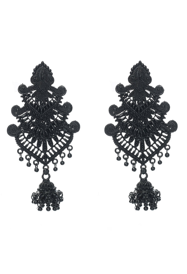 Mominos Fashion Johar Kamal Latest Design Black Color Earrings - Distacart