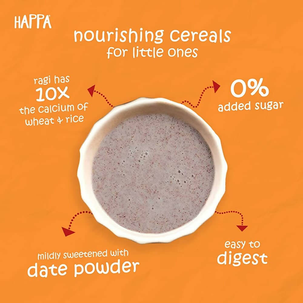 Happa Organic Ragi Porridge Mix- Ragi+Cardamom and Ragi+Banana+Mango Combo - Distacart