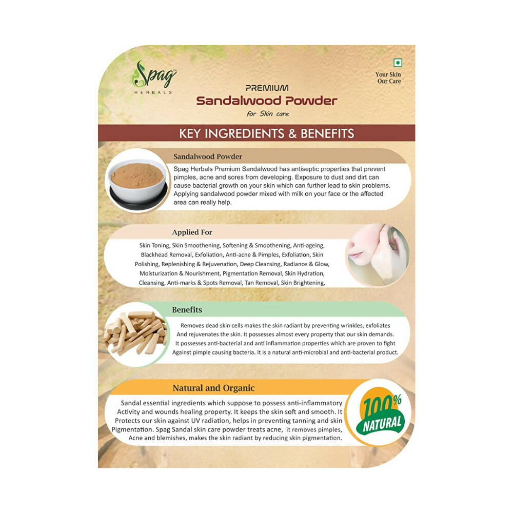 Spag Herbals Premium Sandalwood Powder - Distacart