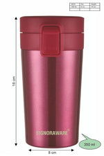 Thumbnail for Signoraware Hot Pour Coffeemate Insulated Mug Tumbler - 350 ml (Red) - Distacart