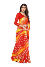 Thumbnail for Vamika Red Linen Satin Border Saree