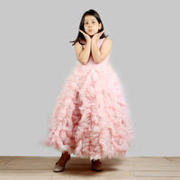 Thumbnail for Pink Cow Fashions Old Rose Gown With Frill Ghera - Distacart