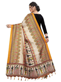 Thumbnail for Vamika Mustard Latest Printed Khadi Bhagalpuri Dupatta