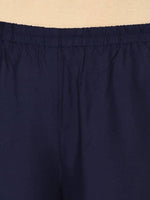 Thumbnail for Aniyah Rayon Navy Blue Color Gold Print Flared Slip-On Palazzo (AN-193K)