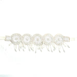 Thumbnail for Mominos Fashion Johar Kamal Handicraft Off White/Golden Pearls Necklace with Earrings For Women - Distacart