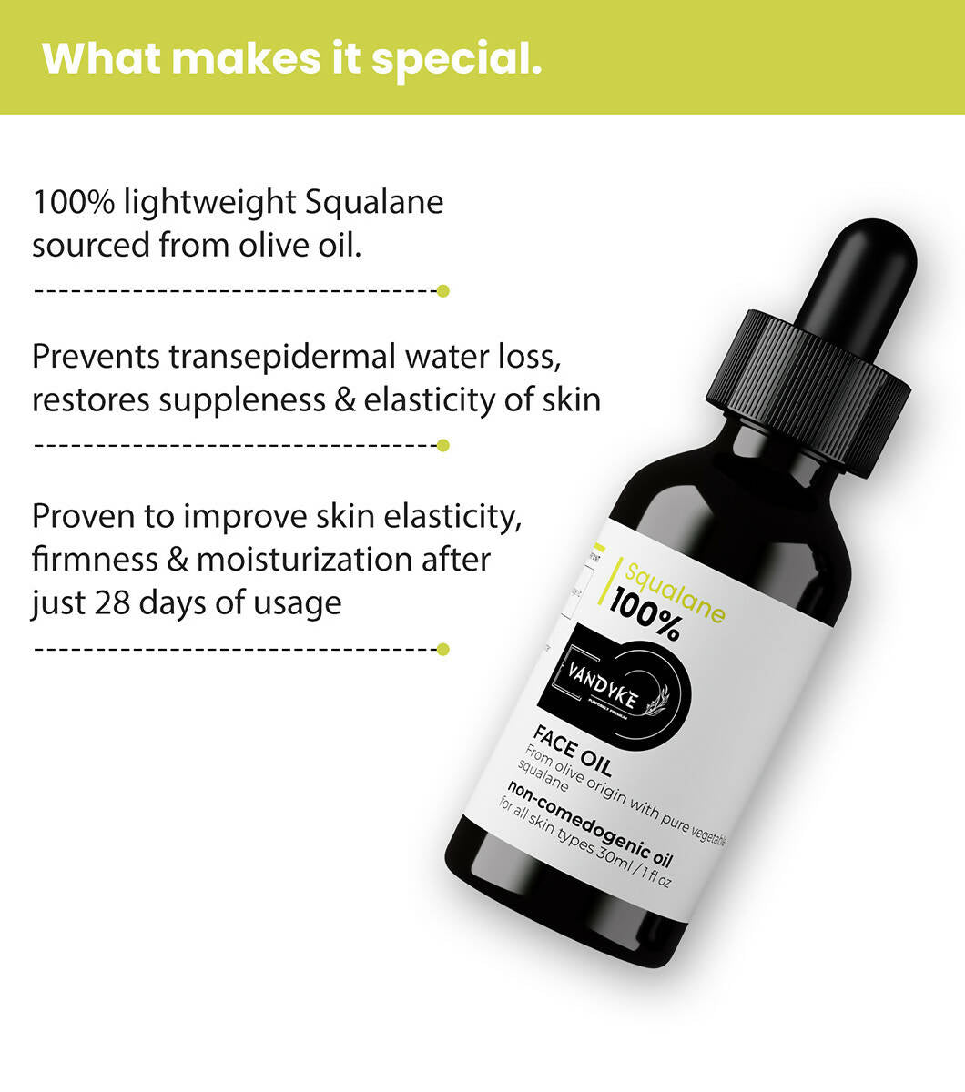 Vandyke Squalane 100% Face Oil - Distacart