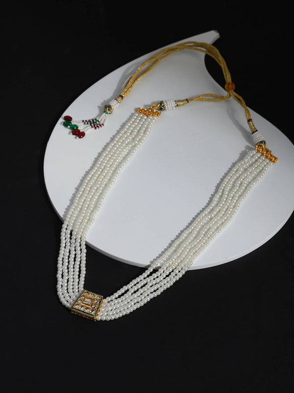 Gold-Toned White Brass Gold-Plated Necklace - Ruby Raang - Distacart