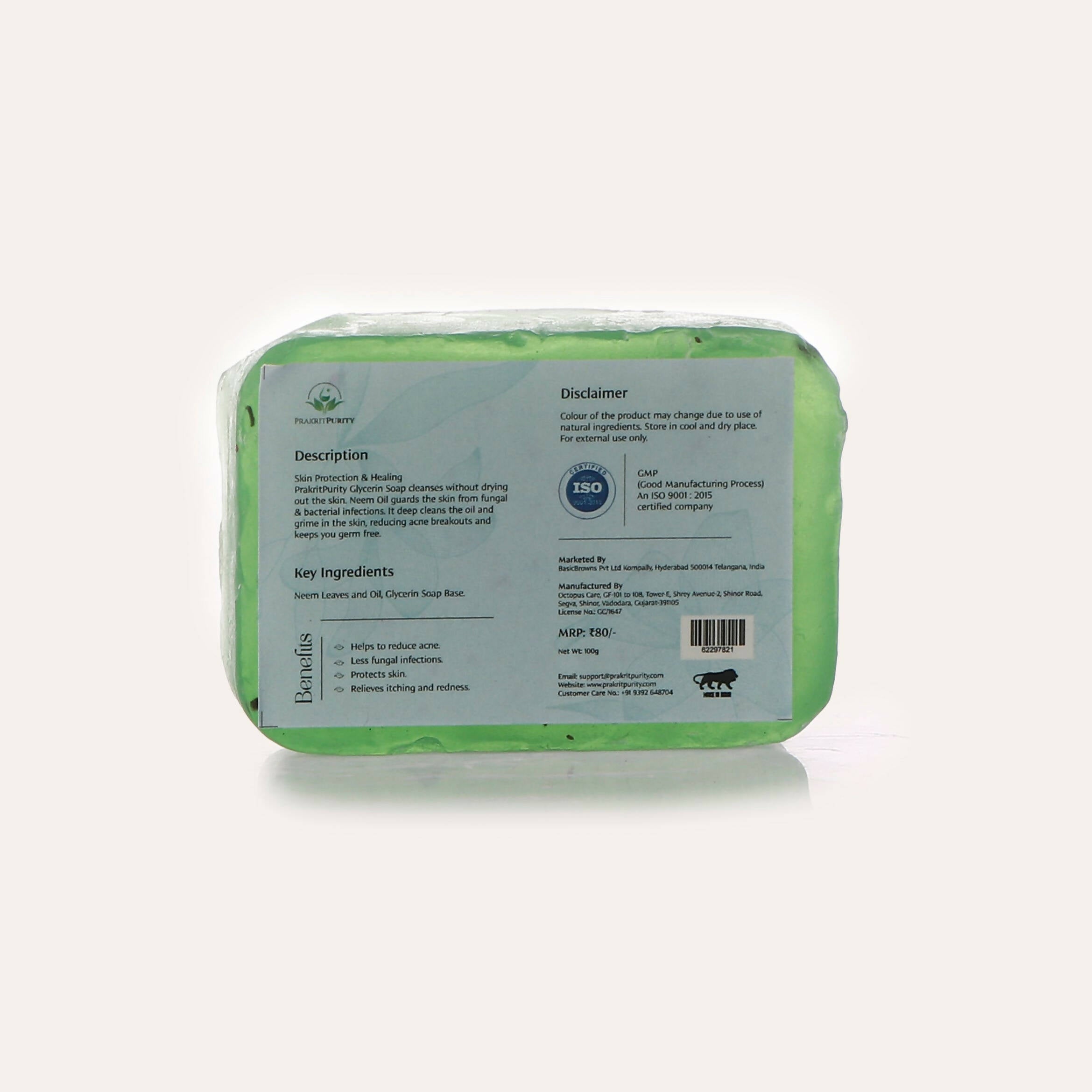 PrakritPurity Neem Handmade Glycerin Soap - Distacart