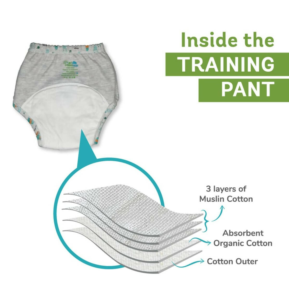 Kindermum Cotton Padded Pull Up Training Pants/Padded Underwear For Kids Sweet Treat & Transport-Set of 2 pcs - Distacart