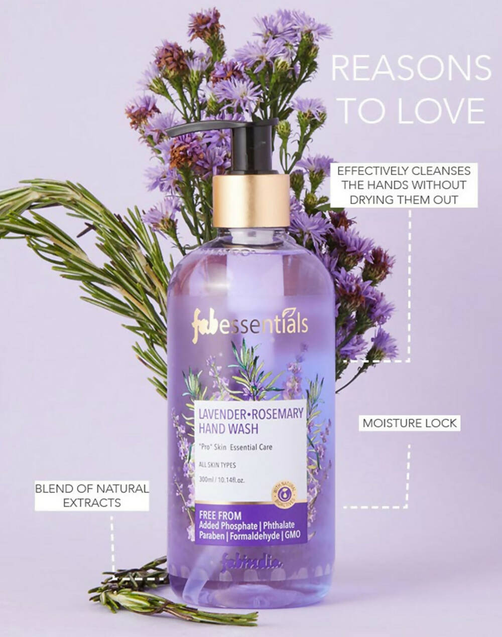 Fabessentials Lavender Rosemary Hand Wash - Distacart