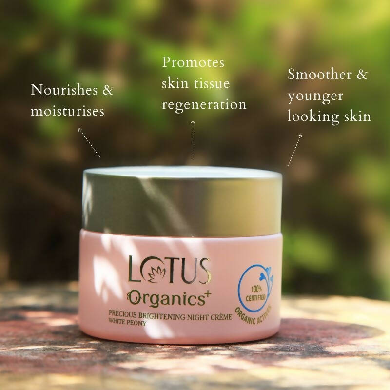 Lotus Organics+ Precious Brightening Night Cream - Distacart