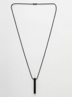 Thumbnail for NVR Men's Black Rhodium Plated Bar Pendant & Chain - Distacart