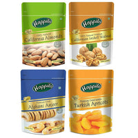 Thumbnail for Happilo Premium Californian Almonds, Walnuts Inshell, Afghani Anjeer & Turkish Apricot Combo - Distacart