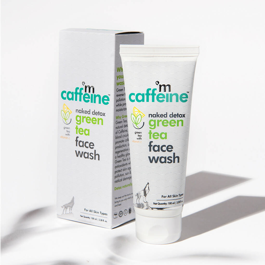 mCaffeine Green Tea Face Wash with Vitamin C & Hyaluronic Acid - Distacart