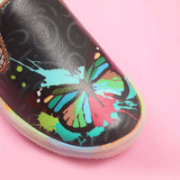 Thumbnail for Tiny Bugs Unisex Butterfly Printed Slip Ons Sneakers - Black - Distacart