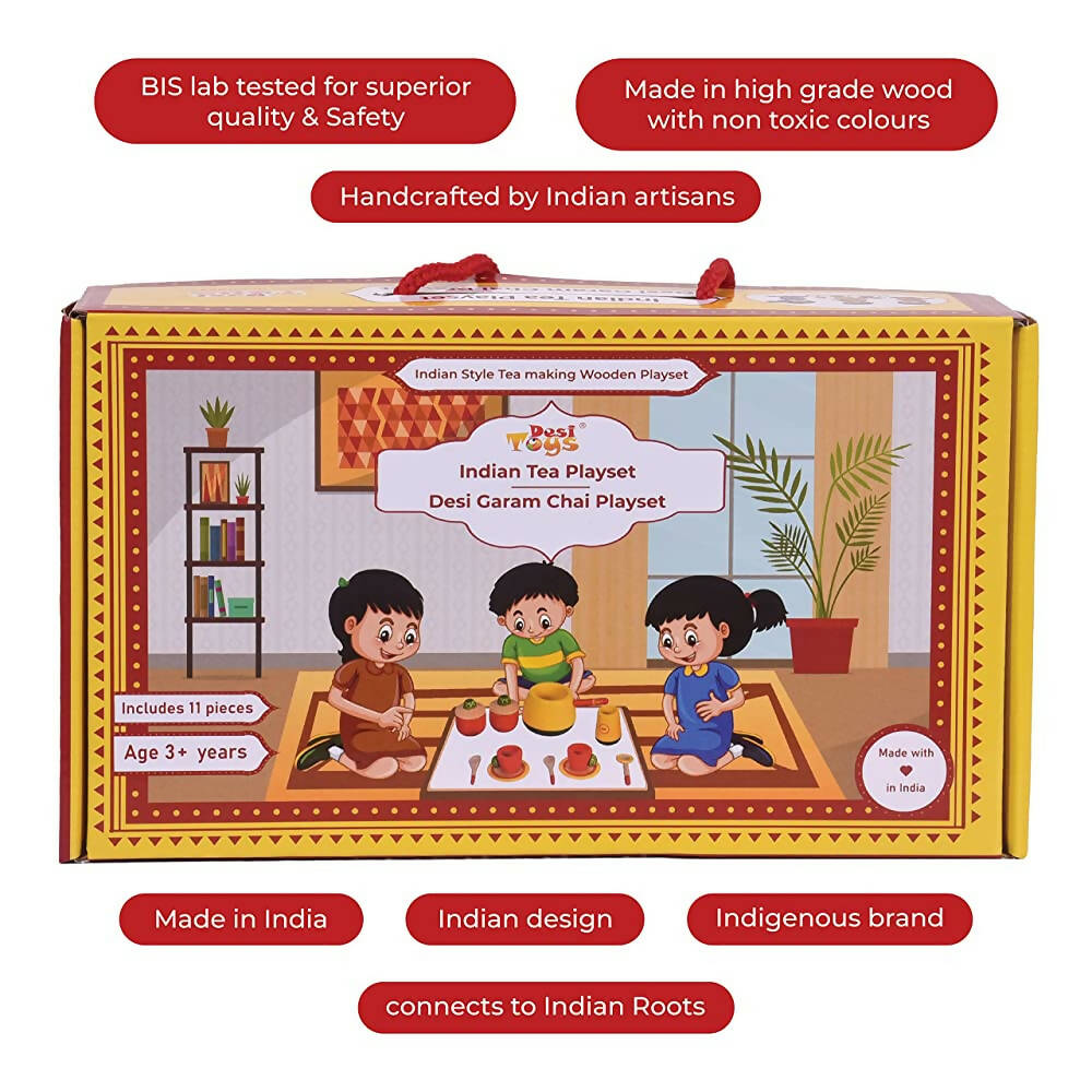 Desi Toys Indian Tea Playset / Desi Garam Chai Playset - Distacart