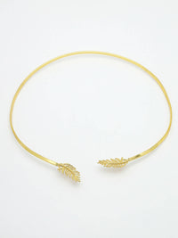 Thumbnail for NVR Women Gold-Plated Circular Choker Necklace - Distacart