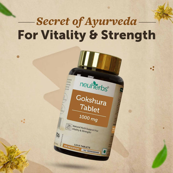 Neuherbs Gokshura 1000mg Tablets For Men - Distacart