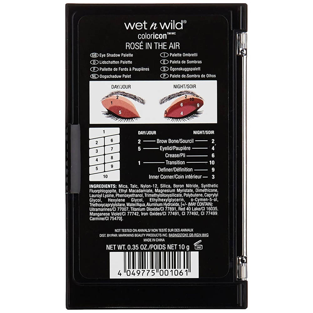 Wet n Wild Eyeshadow 10 Pan Palette - Rose In The Air