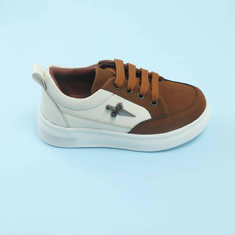 Tiny Bugs Boys Lace Up Casual Shoes - Brown - Distacart