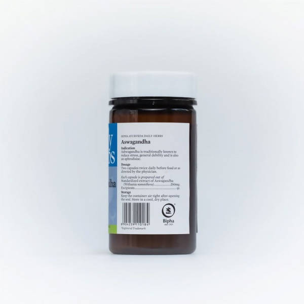 Bipha Ayurveda Daily Herbs - Aswagandha Capsules - Distacart