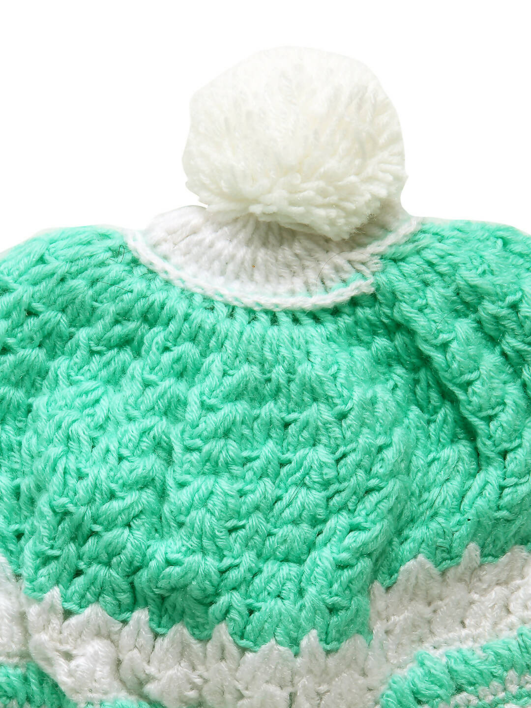 ChutPut Hand knitted Crochet Baby Wool Dress - Green - Distacart