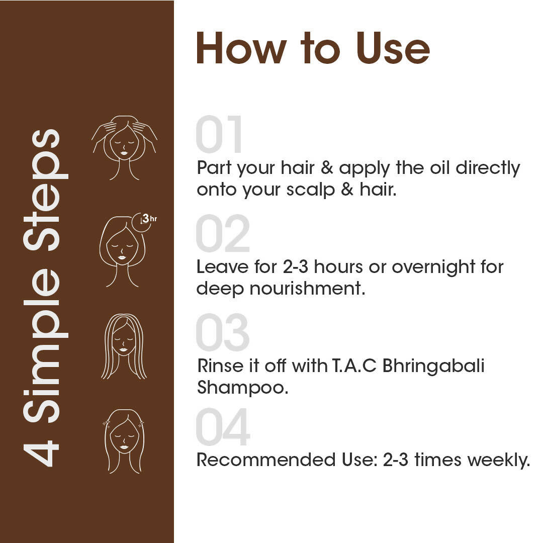 TAC - The Ayurveda Co. Bhringabali Hair Oil for Hairfall Control & Hair Growth with Bhringraj & Amla - Distacart