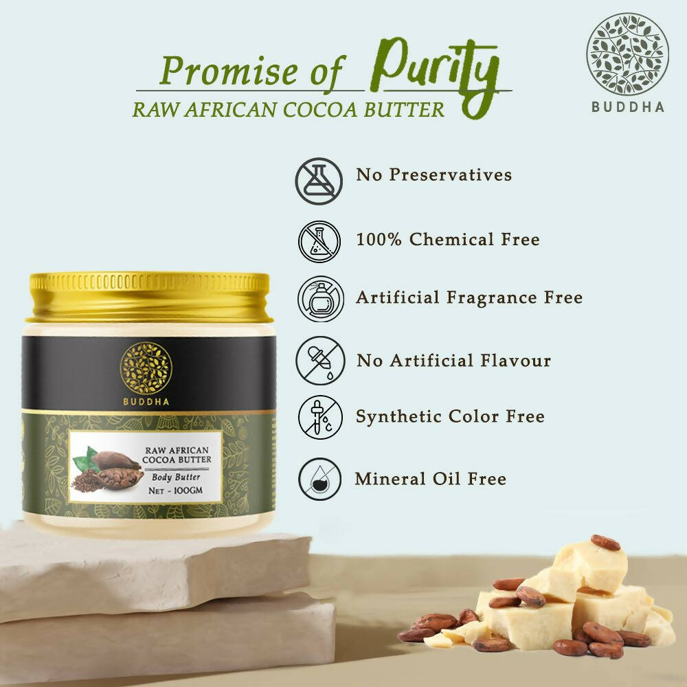 Buddha Natural Cocoa Butter Unrefined - o Help protect the skin, moisturized & hydrated Skin - Distacart