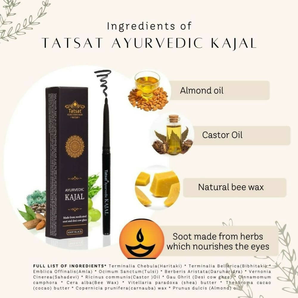 Tatsat 100% Natural Ayurvedic Kajal Pencil - Distacart