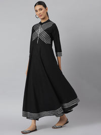 Thumbnail for Khushal K Women Black Kurta and Palazzo With Dupatta Set