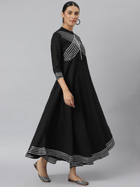 Thumbnail for Khushal K Women Black Kurta and Palazzo With Dupatta Set
