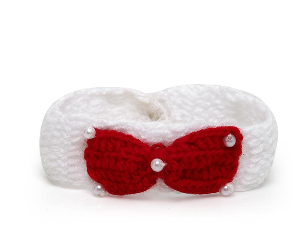 ChutPut Hand knitted Cinderella Wool Dress with Head band For Baby Girls  - White - Distacart