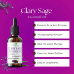 Thumbnail for Natupure Clary Sage Essential Oil for Aromatherapy, Skin and Hair - Distacart