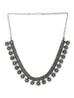 Thumbnail for NVR Women Silver-Plated Oxidised Necklace - Distacart