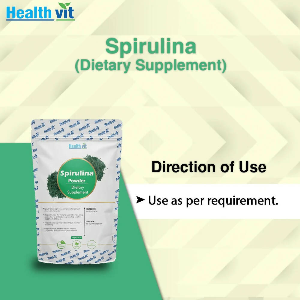 Healthvit Natural Spirulina Powder - Distacart
