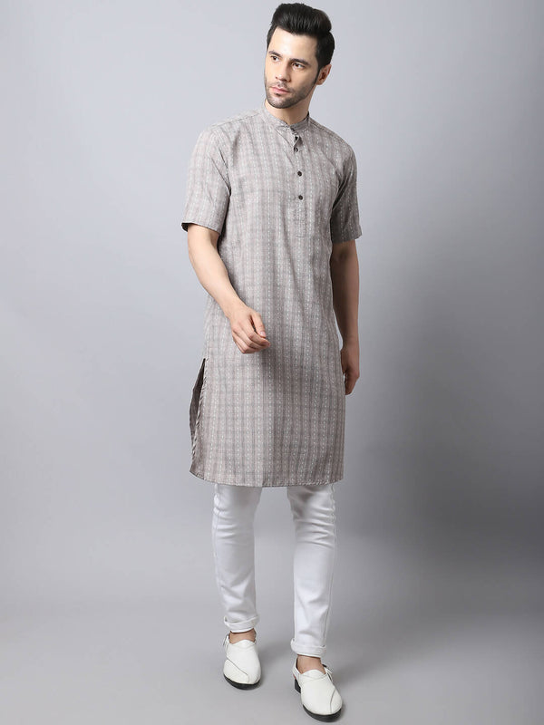 Even Apparels Yellow Pure Cotton Kurta With Band Collar - Distacart