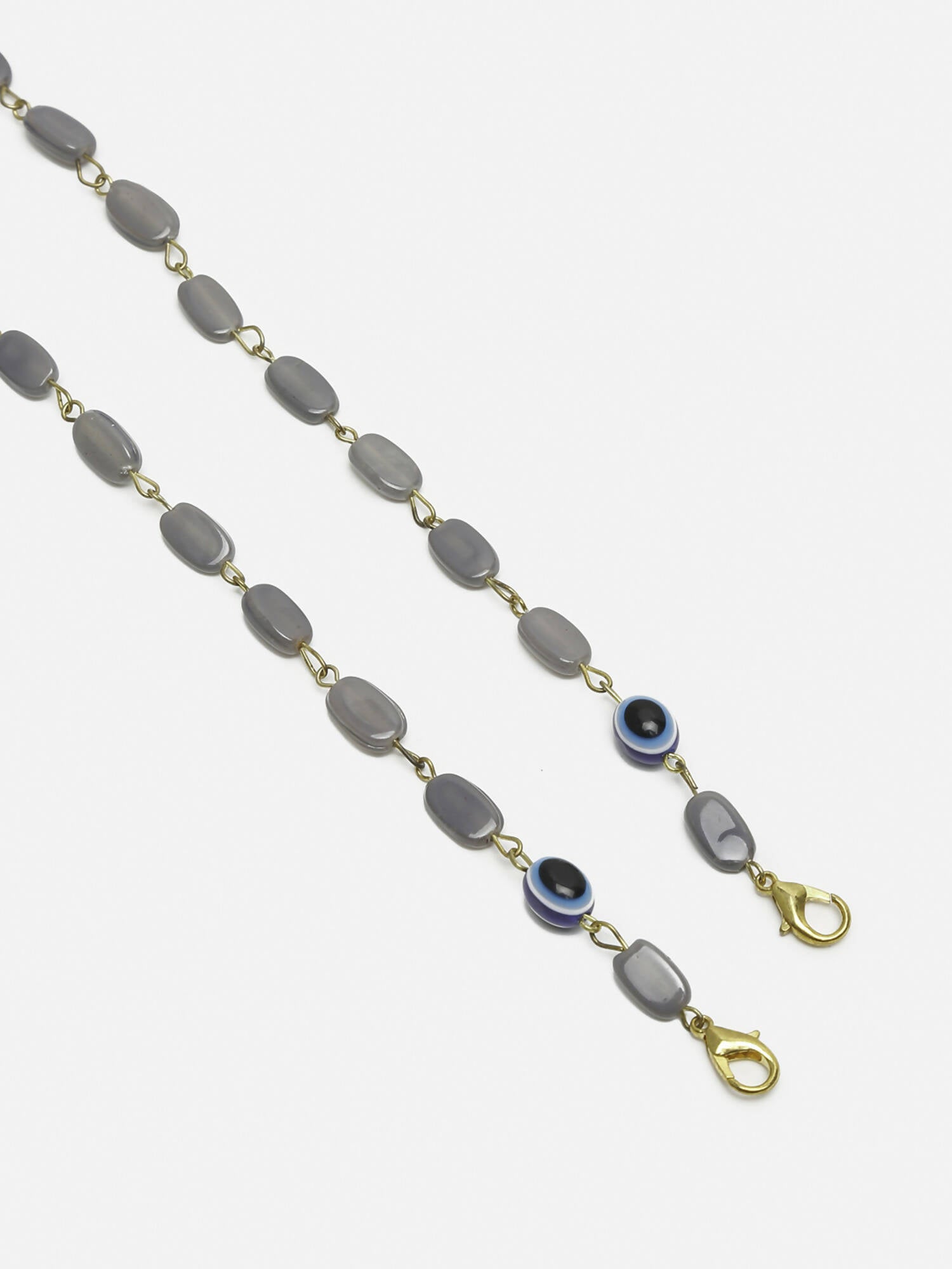 Grey Gold-Toned Alloy Gold Plated Mask Chain - Ruby Raang - Distacart