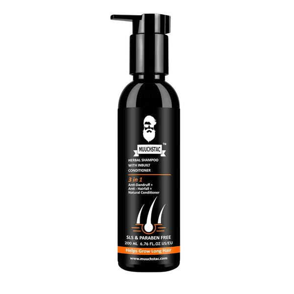 Muuchstac Herbal Shampoo With Anti-Dandruff & Anti-Hairfall Solution - Distacart