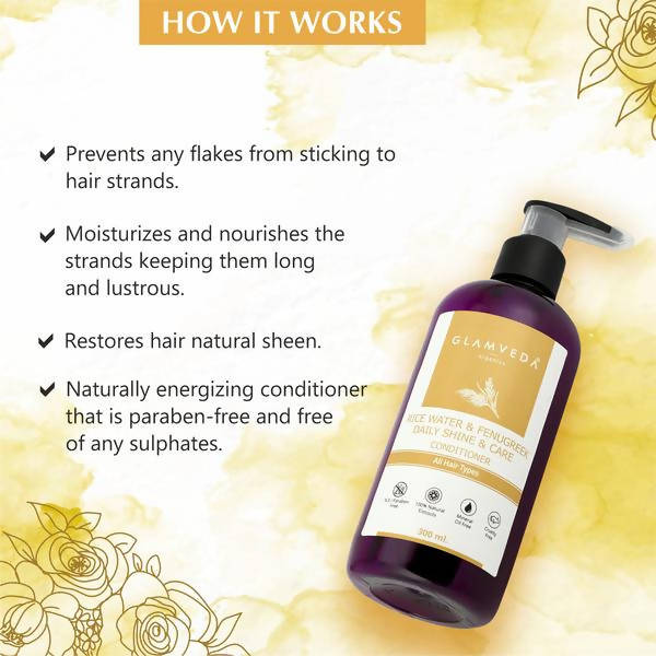 Glamveda Daily Shine Conditioner Rice Water & Fenugreek